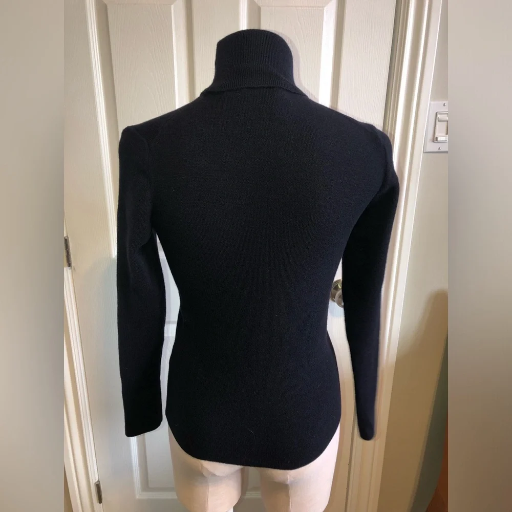 Hugo Boss Elegant Navy Blue Turtleneck Sweater - Picture 3 of 6